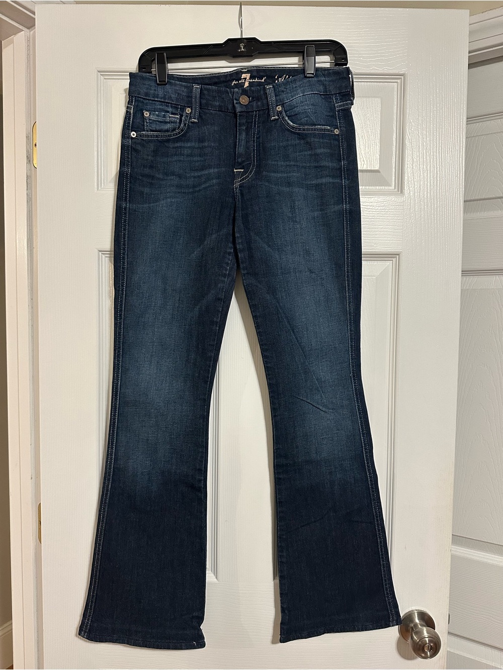 7 For All Mankind Dark Blue Flare Jeans